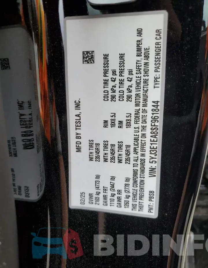 5YJ3E1EA8SF961844 Photo# 13