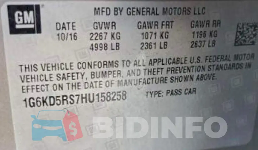 1G6KD5RS7HU158258 Photo# 10