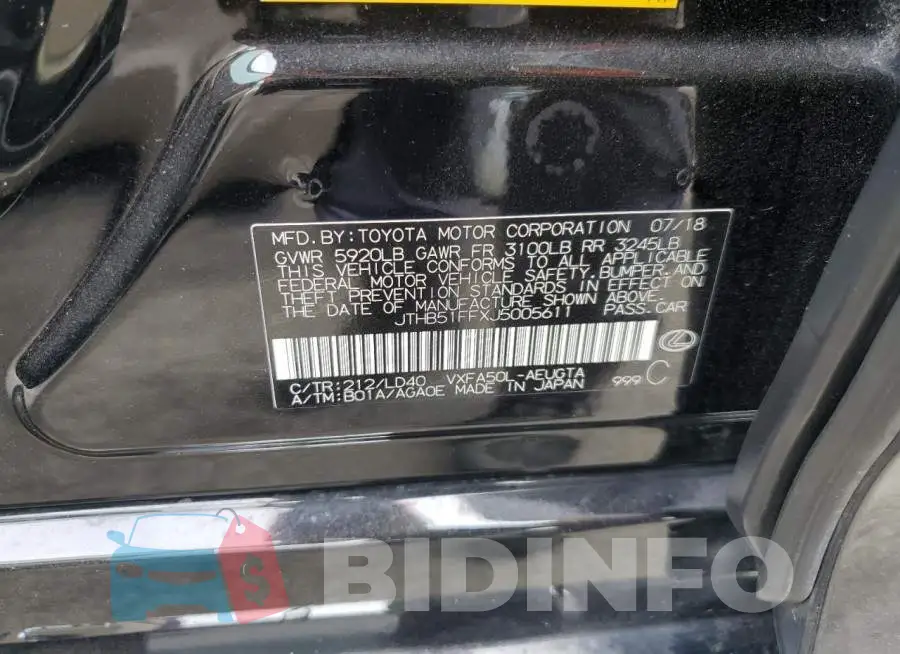 JTHB51FFXJ5005611 Photo# 13