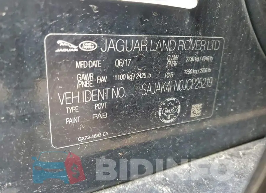 SAJAK4FN0JCP25219 Photo# 12