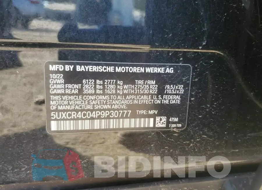 5UXCR4C04P9P30777 Photo# 12