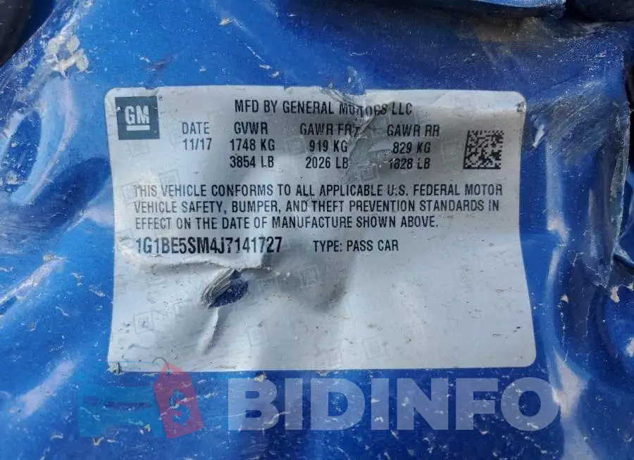 1G1BE5SM4J7141727 Photo# 12