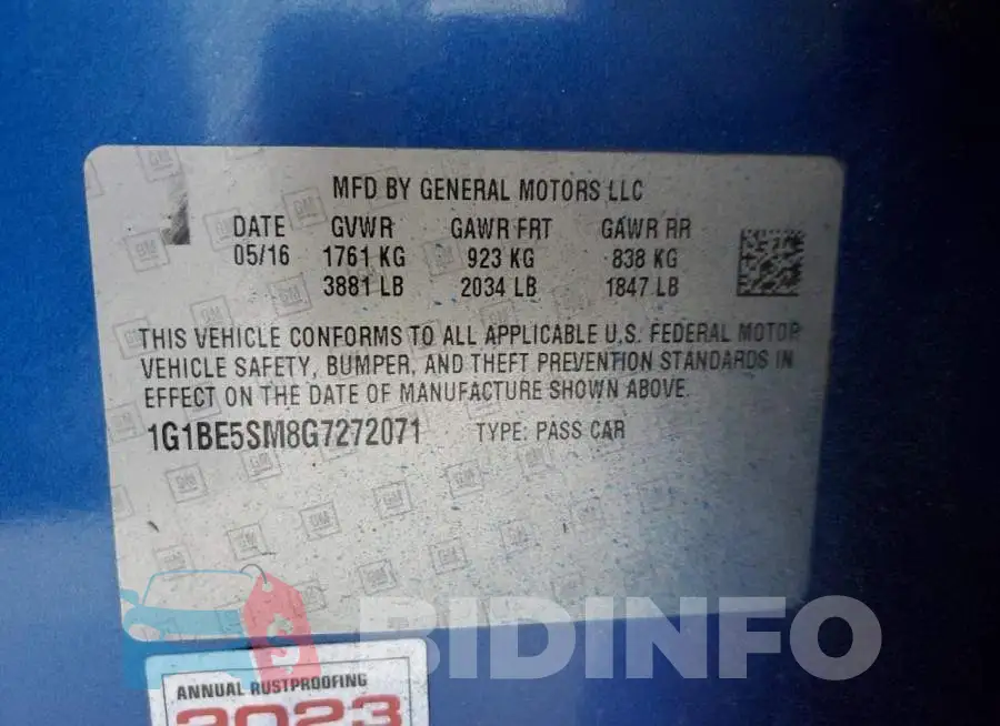 1G1BE5SM8G7272071 Photo# 12