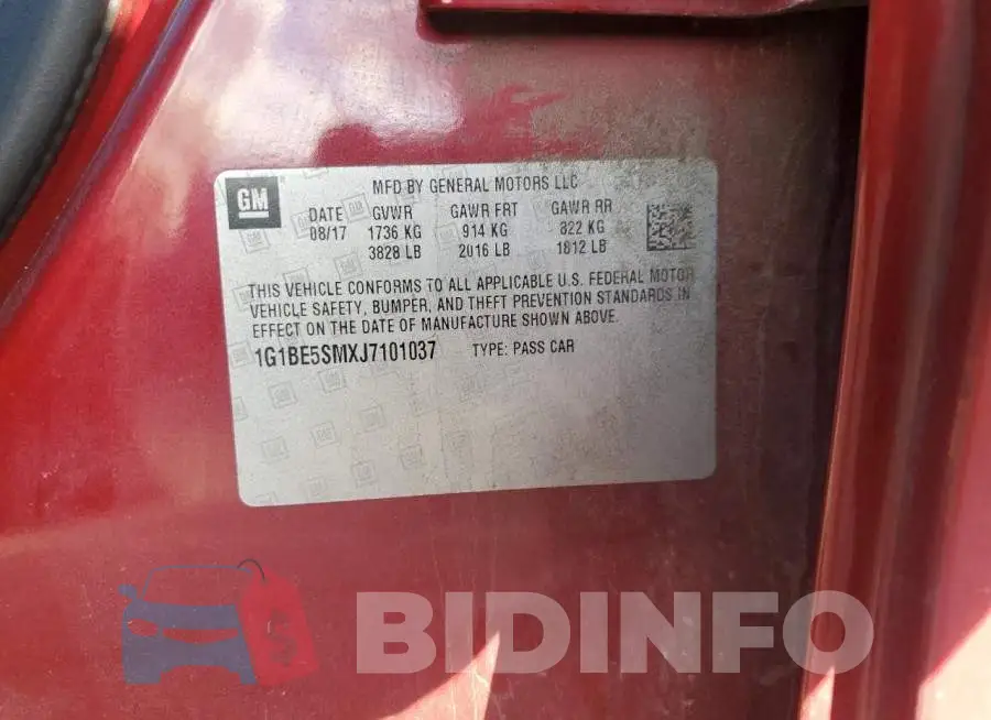 1G1BE5SMXJ7101037 Photo# 12