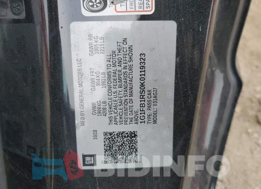1G1FB1RS0K0119323 Photo# 12