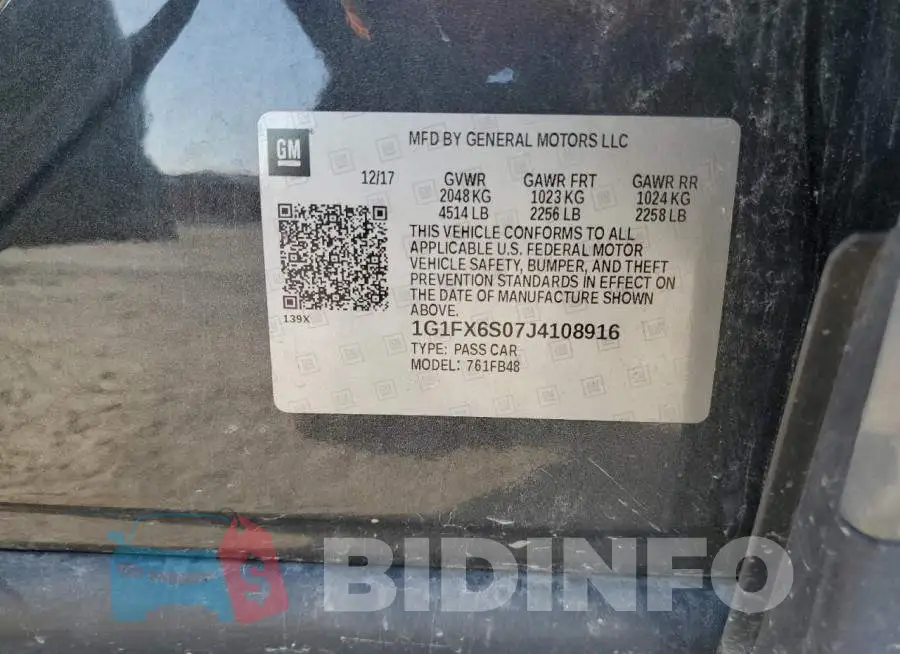 1G1FX6S07J4108916 Photo# 12