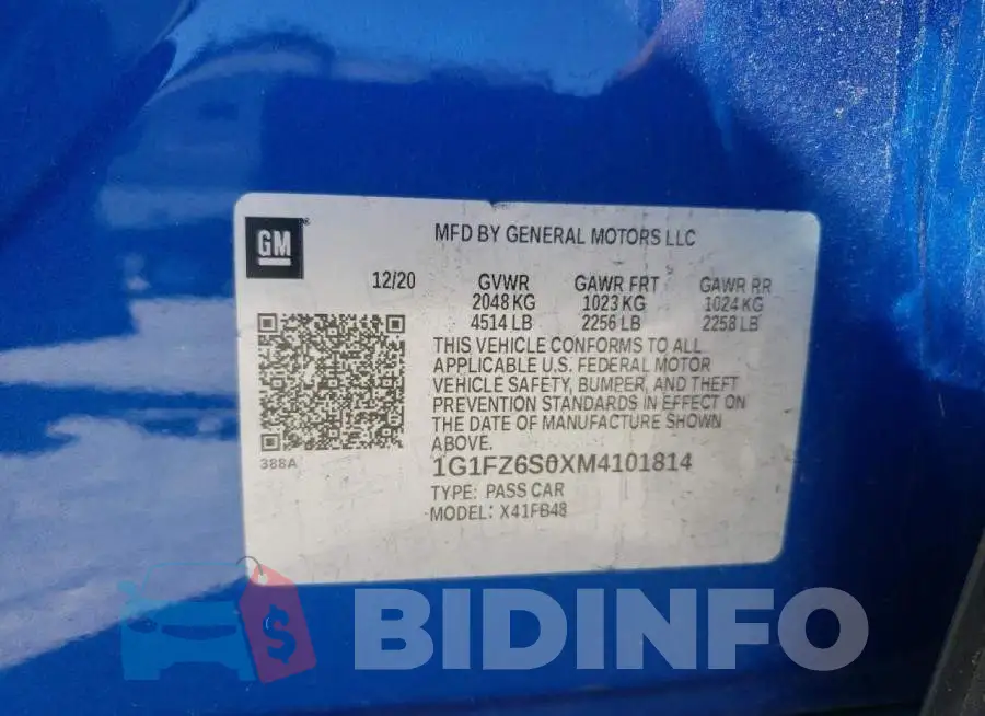 1G1FZ6S0XM4101814 Photo# 12