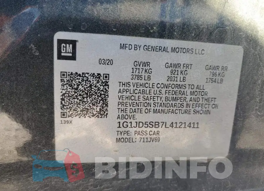 1G1JD5SB7L4121411 Photo# 13