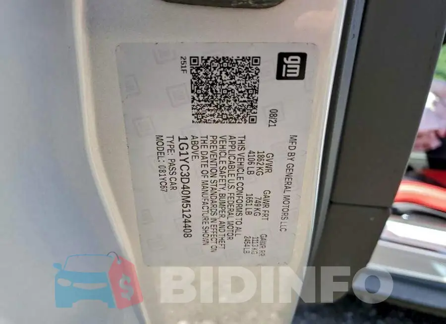 1G1YC3D40M5124408 Photo# 12