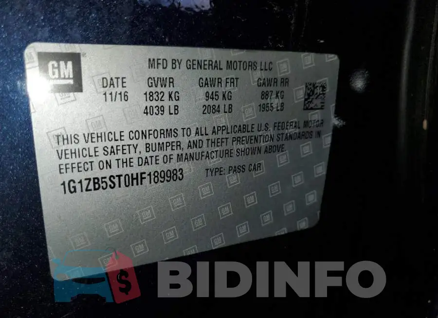 1G1ZB5ST0HF189983 Photo# 12
