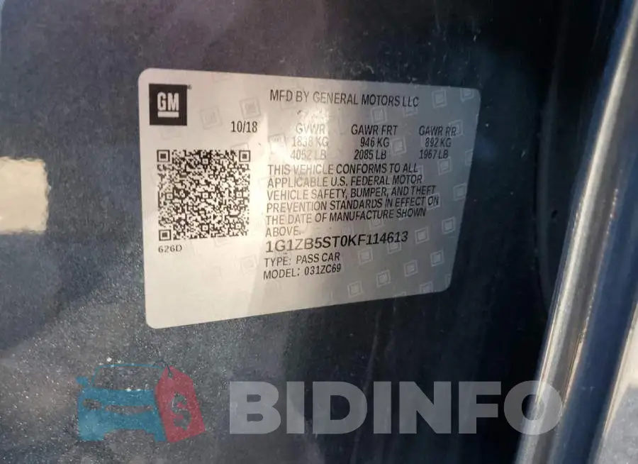 1G1ZB5ST0KF114613 Photo# 12