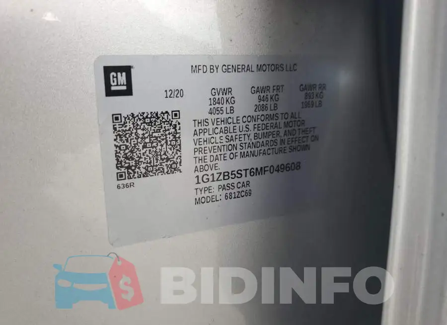 1G1ZB5ST6MF049608 Photo# 12