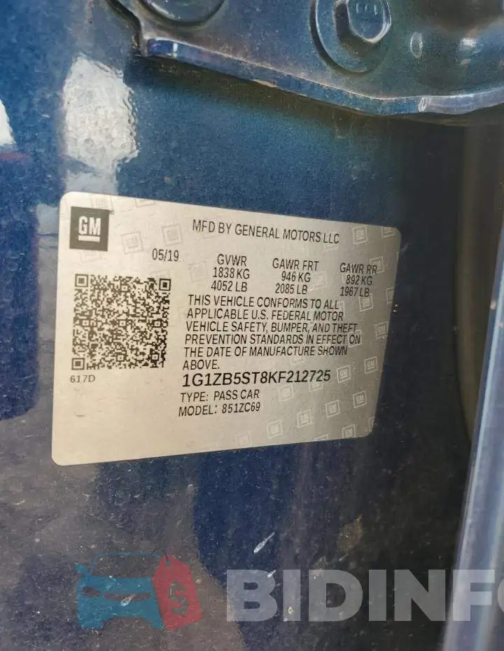 1G1ZB5ST8KF212725 Photo# 12