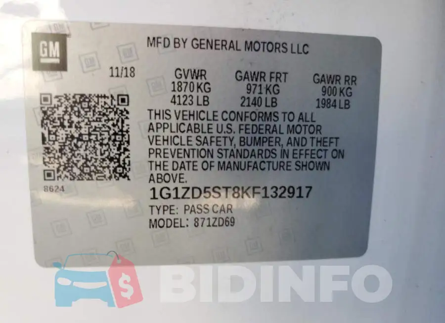 1G1ZD5ST8KF132917 Photo# 12