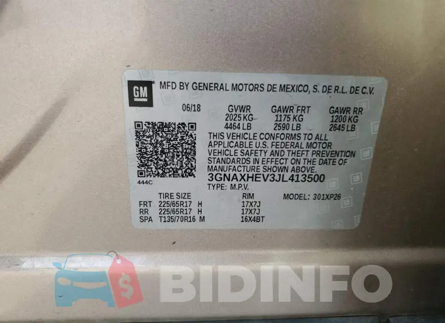 3GNAXHEV3JL413500 Photo# 13