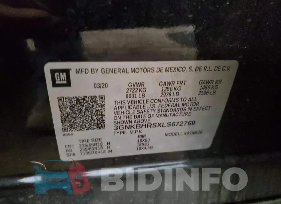 3GNKBHRSXLS672769 Photo# 13