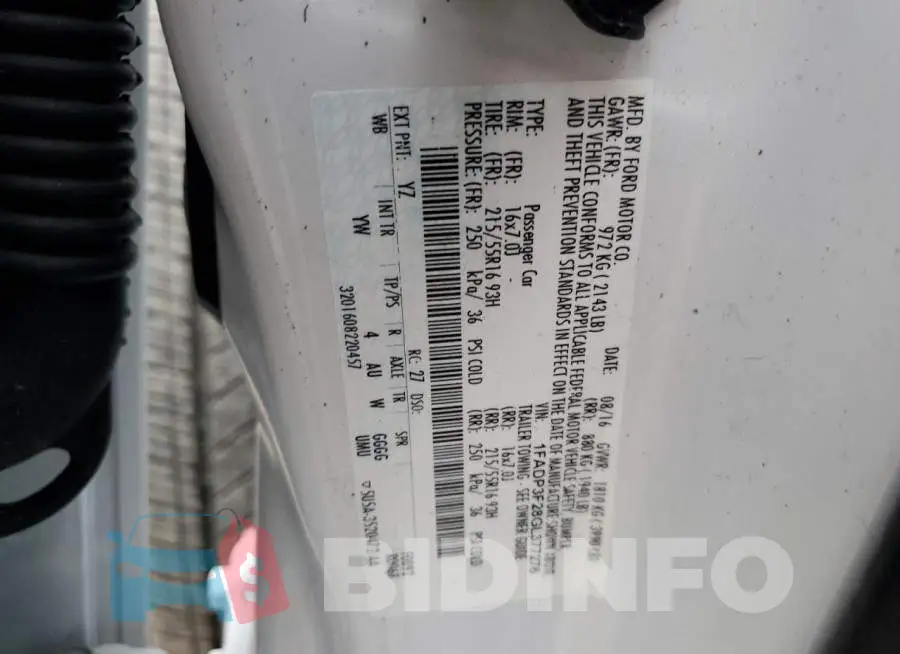 1FADP3F28GL377276 Photo# 13
