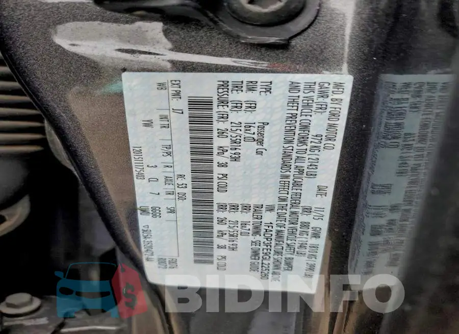 1FADP3FE9GL225260 Photo# 13