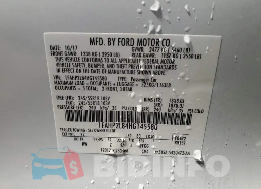 1FAHP2L84HG145580 Photo# 12
