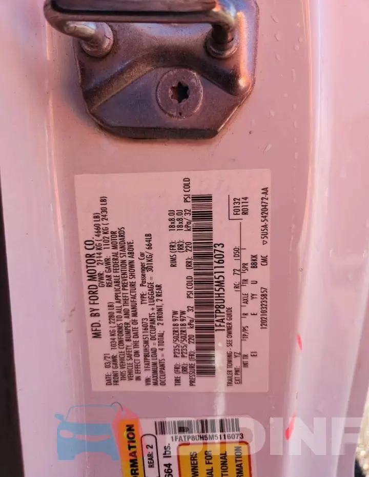 1FATP8UH5M5116073 Photo# 12