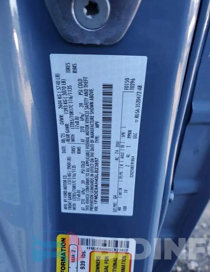 1FMDE9AH4SLB23857 Photo# 13