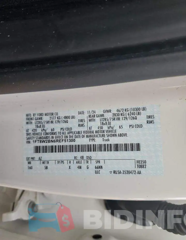 1FT8W2BN6REF51300 Photo# 12
