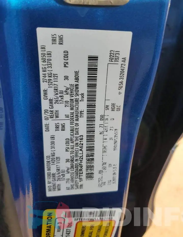 1FTER4FH2LLA62163 Photo# 12