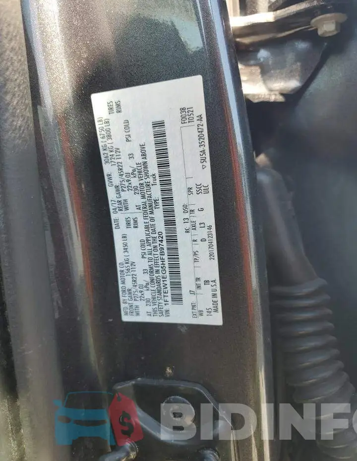 1FTEW1EG5HFB97420 Photo# 12
