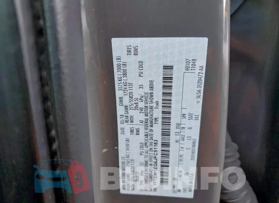 1FTEW1EG6JFC51183 Photo# 12
