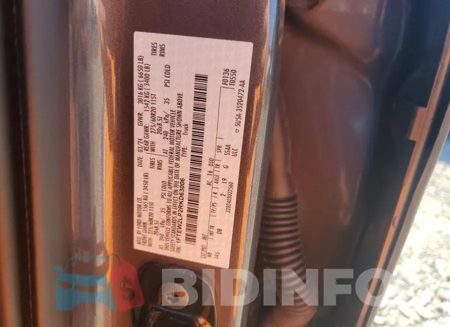 1FTEW2LP2RKD63006 Photo# 13