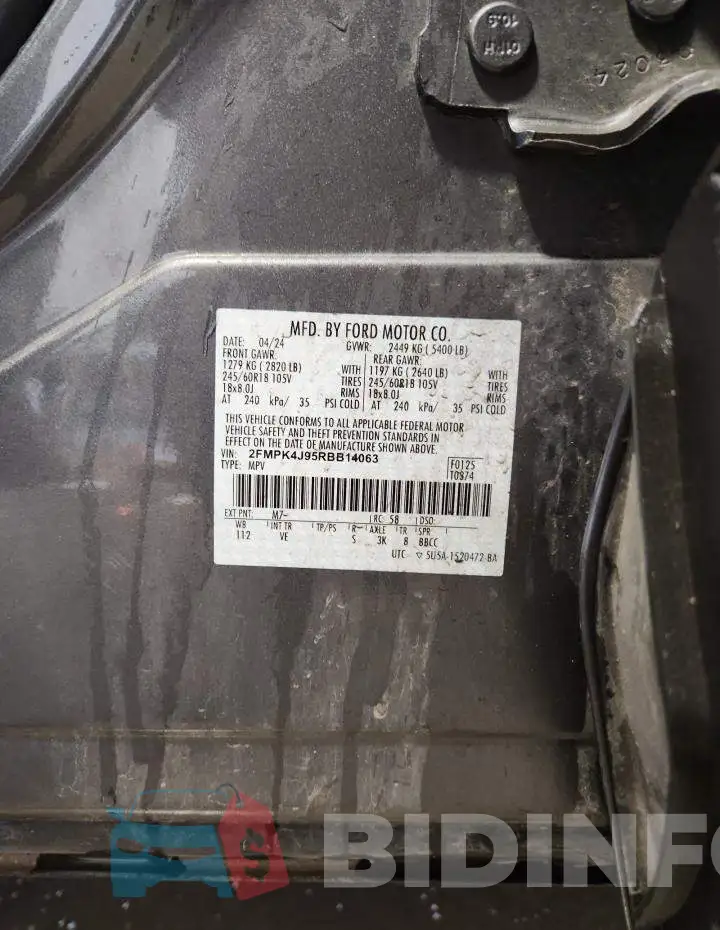 2FMPK4J95RBB14063 Photo# 13
