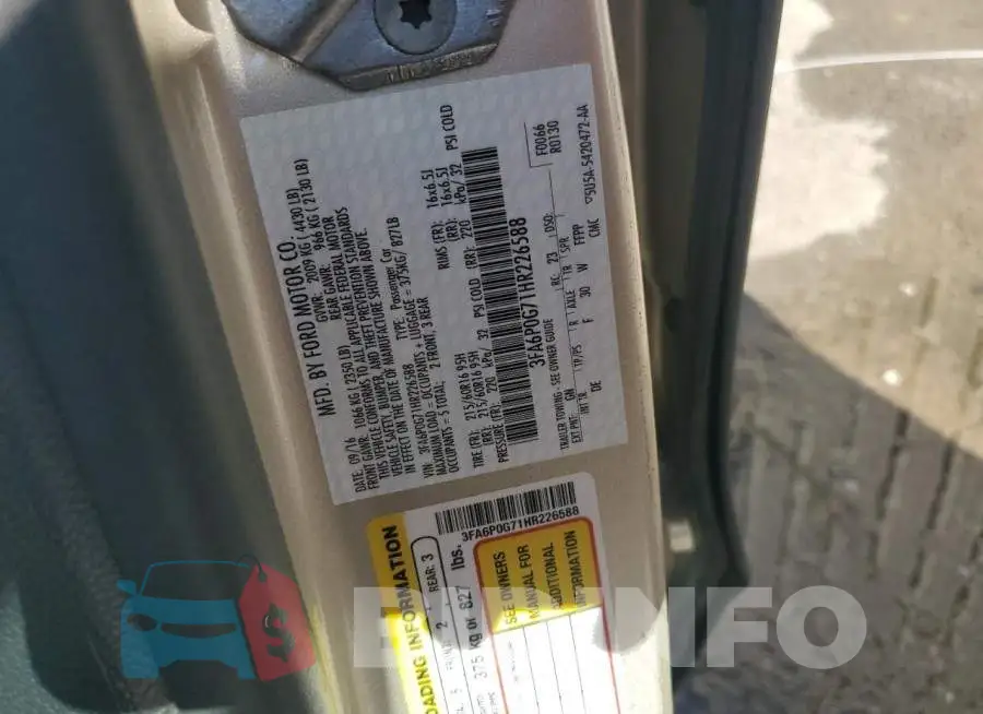 3FA6P0G71HR226588 Photo# 12