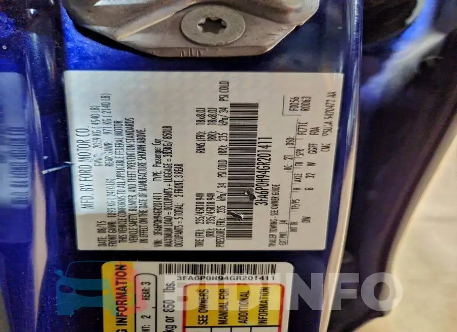 3FA6P0H94GR201411 Photo# 12