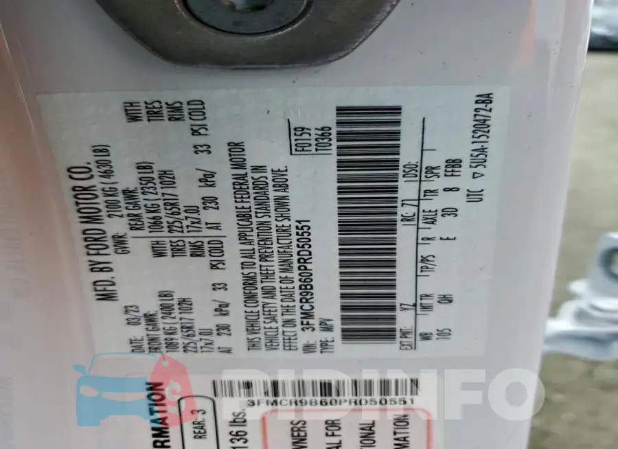 3FMCR9B60PRD50551 Photo# 13