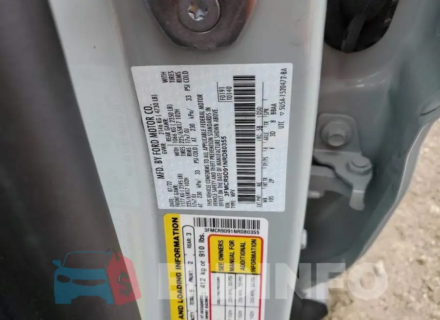 3FMCR9D91NRD80355 Photo# 13