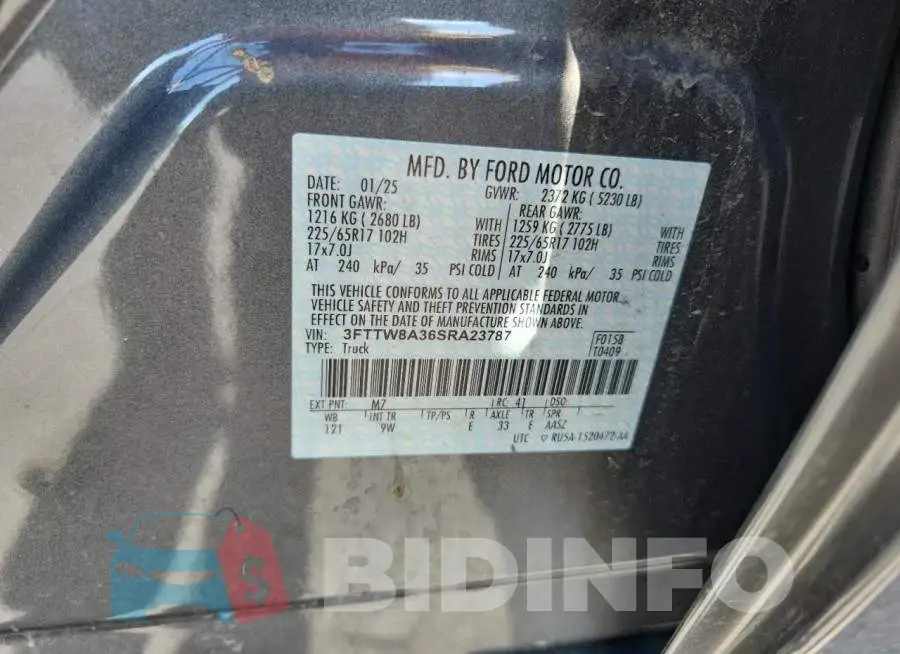 3FTTW8A36SRA23787 Photo# 13