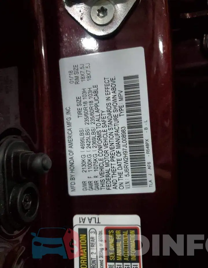 5J6RW2H97JL008983 Photo# 13