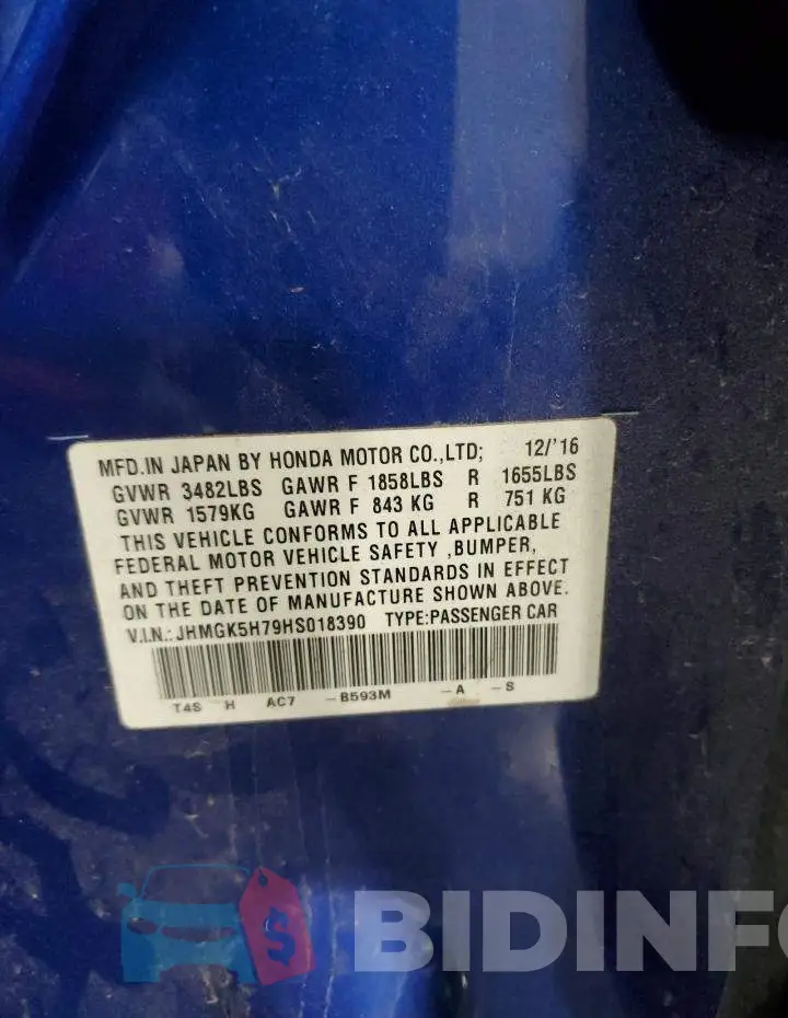 JHMGK5H79HS018390 Photo# 13