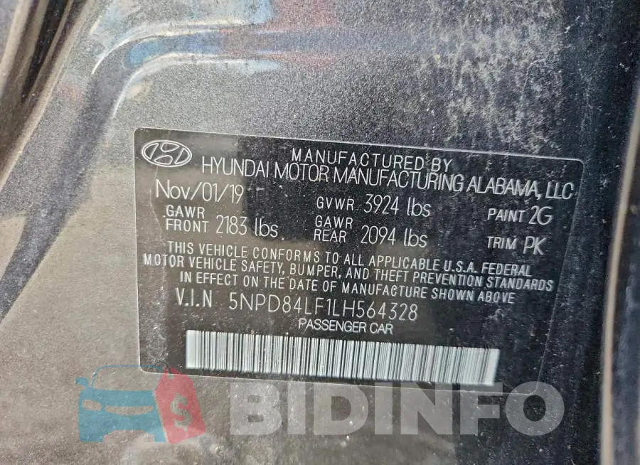 5NPD84LF1LH564328 Photo# 12
