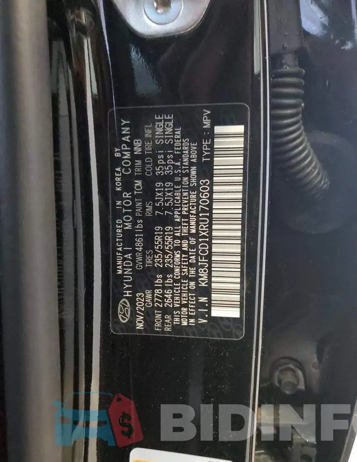 KM8JFCD1XRU170603 Photo# 12