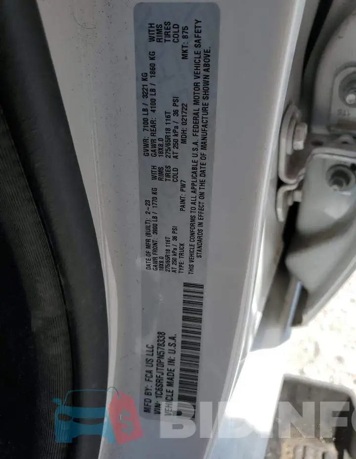 1C6SRFJT0PN578338 Photo# 12