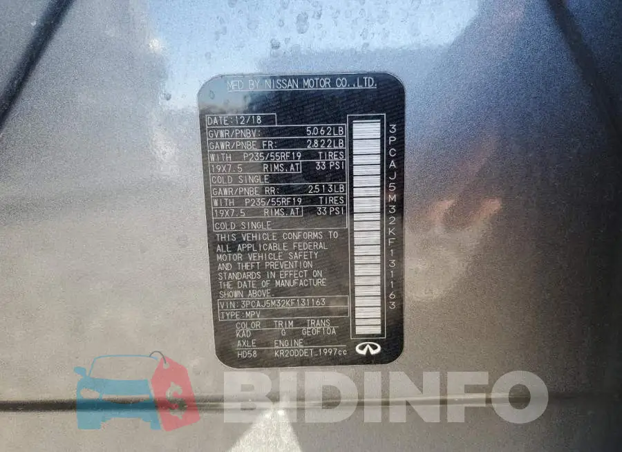 3PCAJ5M32KF131163 Photo# 13