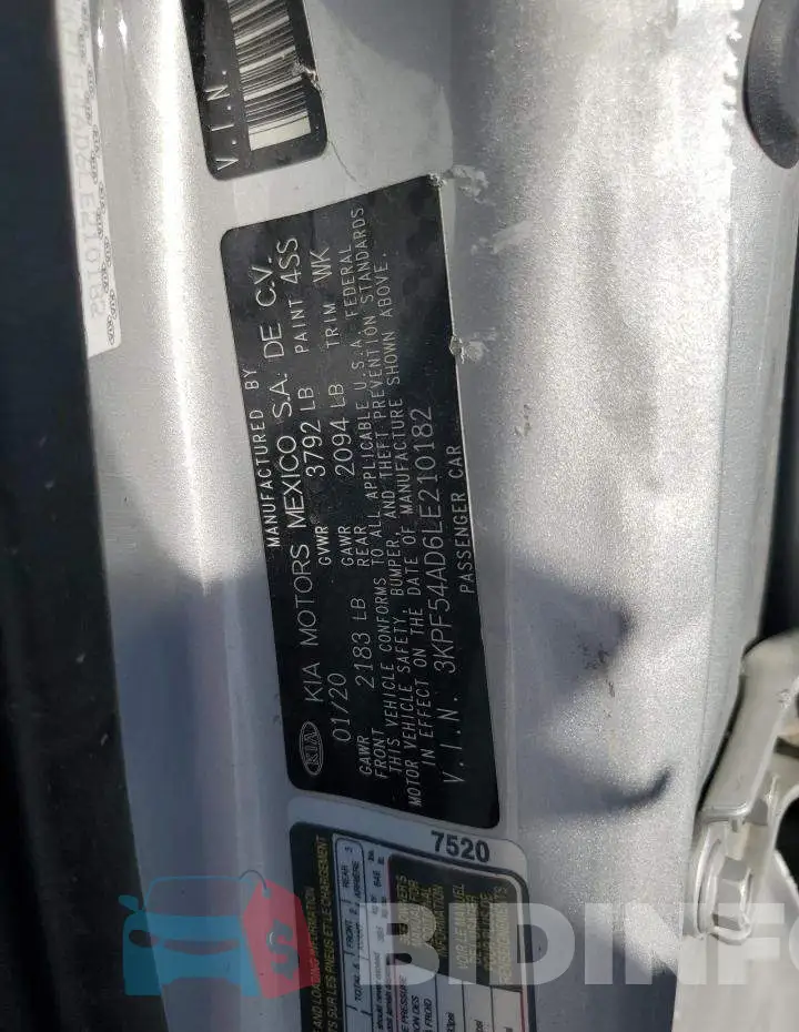 3KPF54AD6LE210182 Photo# 12
