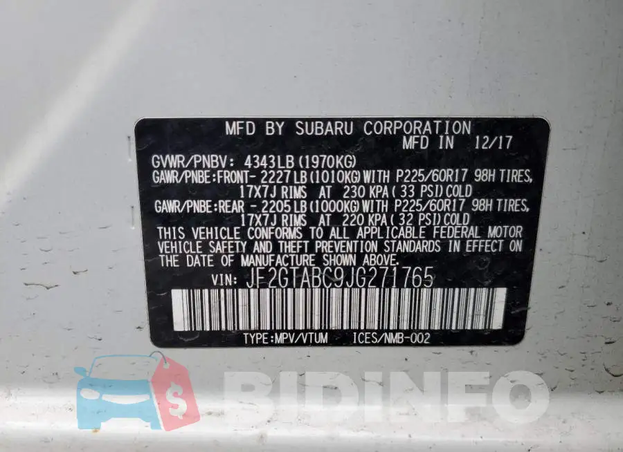 JF2GTABC9JG271765 Photo# 13