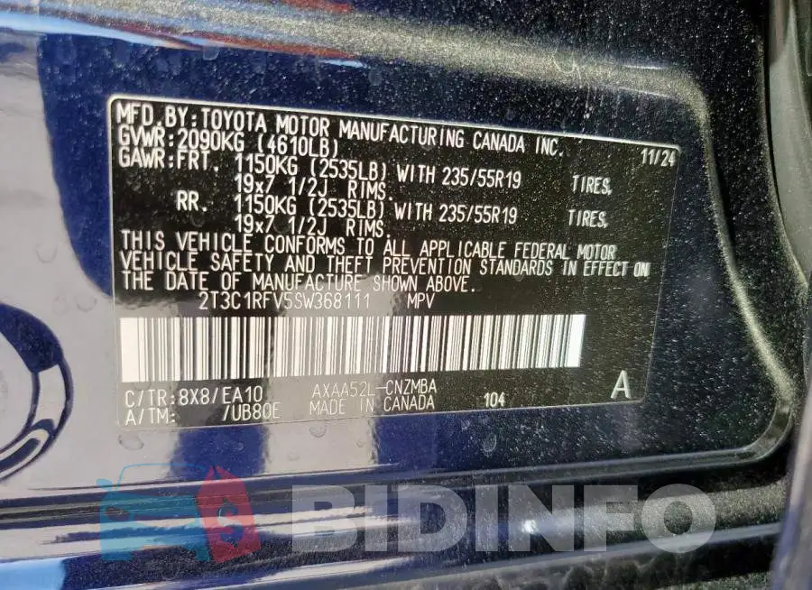 2T3C1RFV5SW368111 Photo# 14