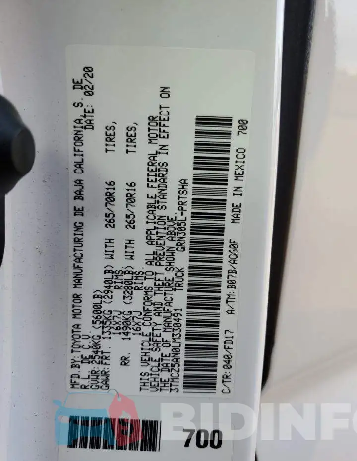 3TMCZ5AN0LM330491 Photo# 12