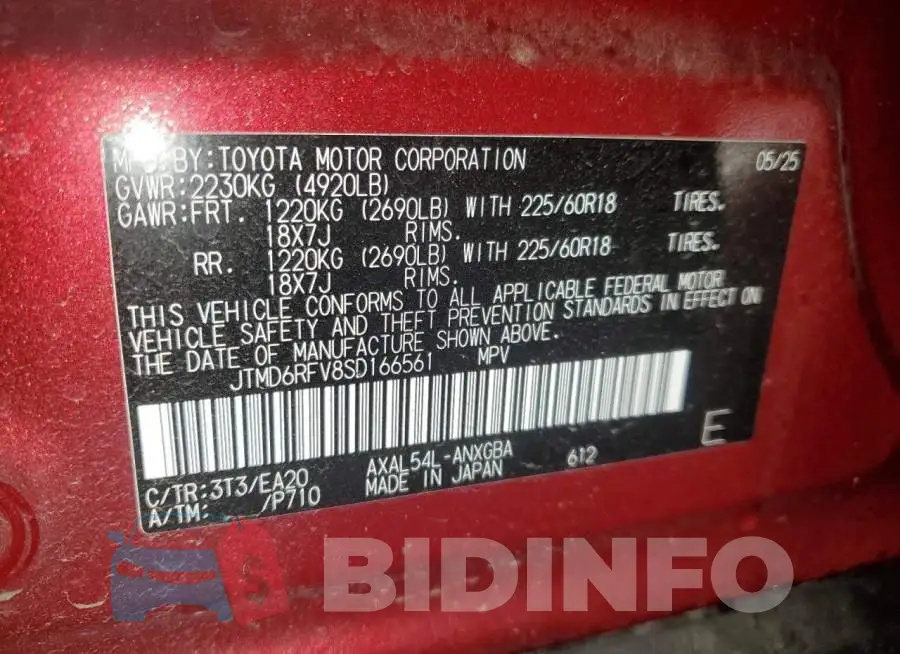 JTMD6RFV8SD166561 Photo# 13