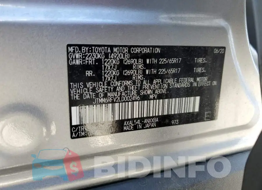 JTMM6RFV2LD002496 Photo# 13