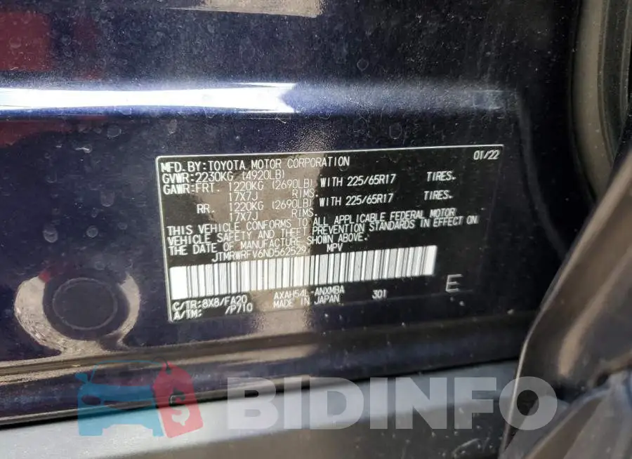 JTMRWRFV6ND562529 Photo# 14
