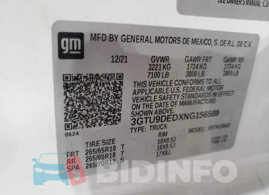 3GTU9DEDXNG156589 Photo# 12
